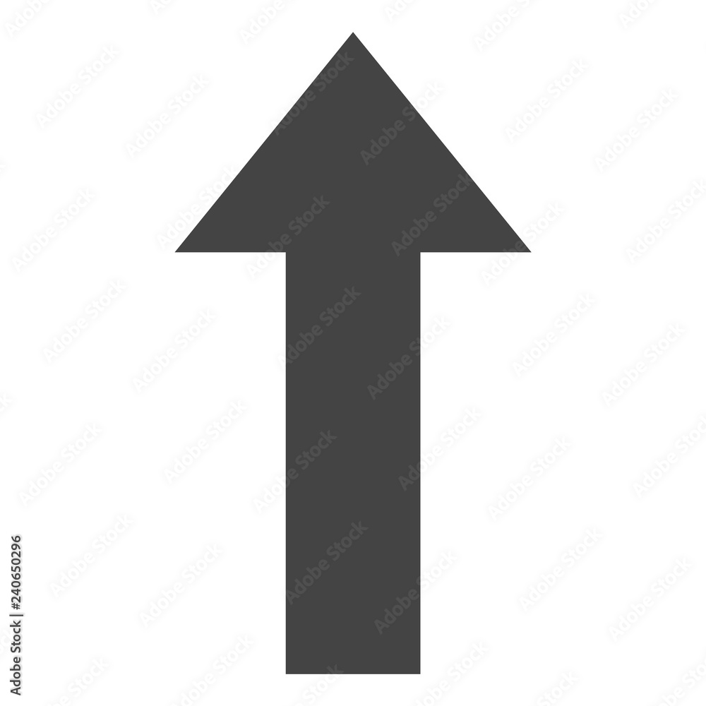 Arrow up vector illustration on a white background. An isolated flat icon illustration of arrow up with nobody. Arrow up vector illustration on a white background. An isolated flat icon illustration of arrow up with nobody.