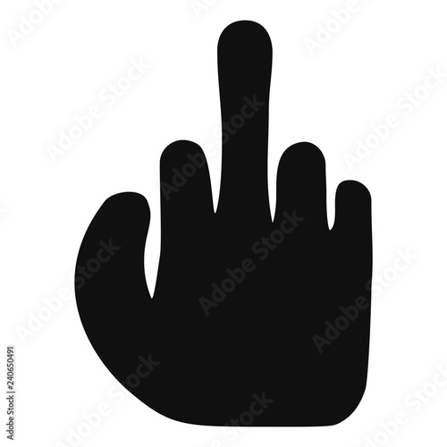 Asshole finger vector illustration on a white background. An isolated flat icon illustration of asshole finger with nobody.