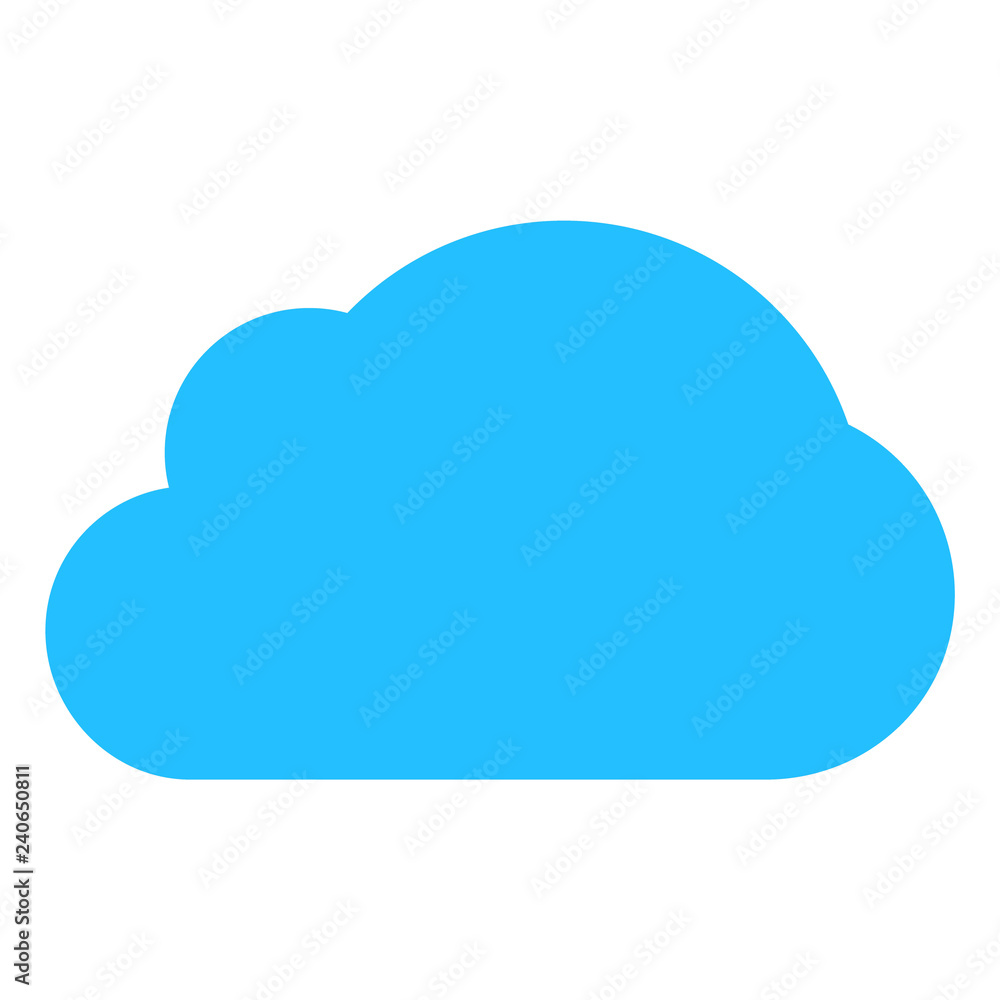 Cloud vector icon on a white background. An isolated flat icon illustration of cloud with nobody. Cloud vector icon on a white background. An isolated flat icon illustration of cloud with nobody.