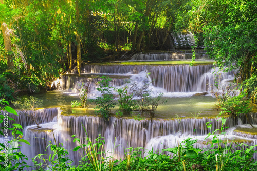 Beautiful natural of Huay Mae Khamin waterfall, Kanchanaburi Pro