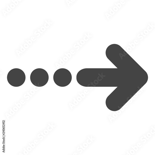 Send right vector icon on a white background. An isolated flat icon illustration of send right with nobody.