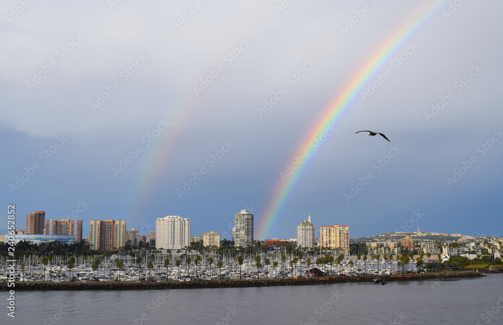 Rainbow over Long Beach