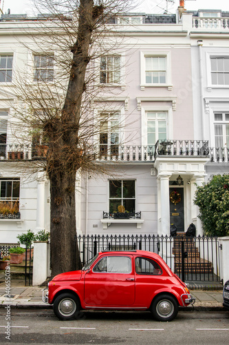 London street with old cars