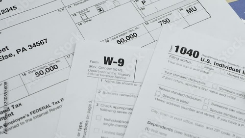 American 1040 Individual Income Tax return form. Revenue service The Internal Revenue Service (IRS) of the United States federal government concept photo