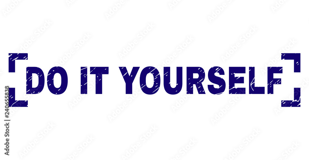 DO IT YOURSELF label seal imprint with corroded texture. Text label is placed inside corners. Blue vector rubber print of DO IT YOURSELF with dust texture. DO IT YOURSELF label seal imprint with corroded texture. Text label is placed inside corners. Blue vector rubber print of DO IT YOURSELF with dust texture.