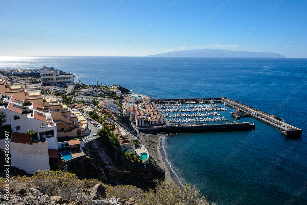 Los Gigantes. Beautiful cozy town on the mountains. Tenerife island.