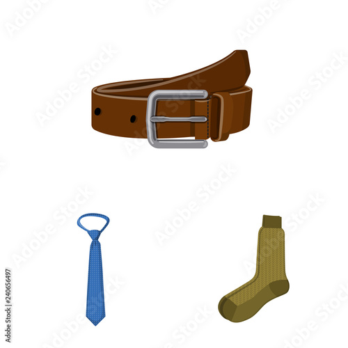 Vector design of man and clothing icon. Set of man and wear stock symbol for web.
