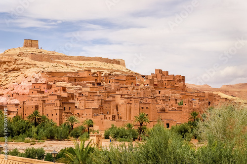 Kasbah Ait Ben Haddou in the Atlas Mountains of Morocco. UNESCO World Heritage Site. Famous Movie Location
