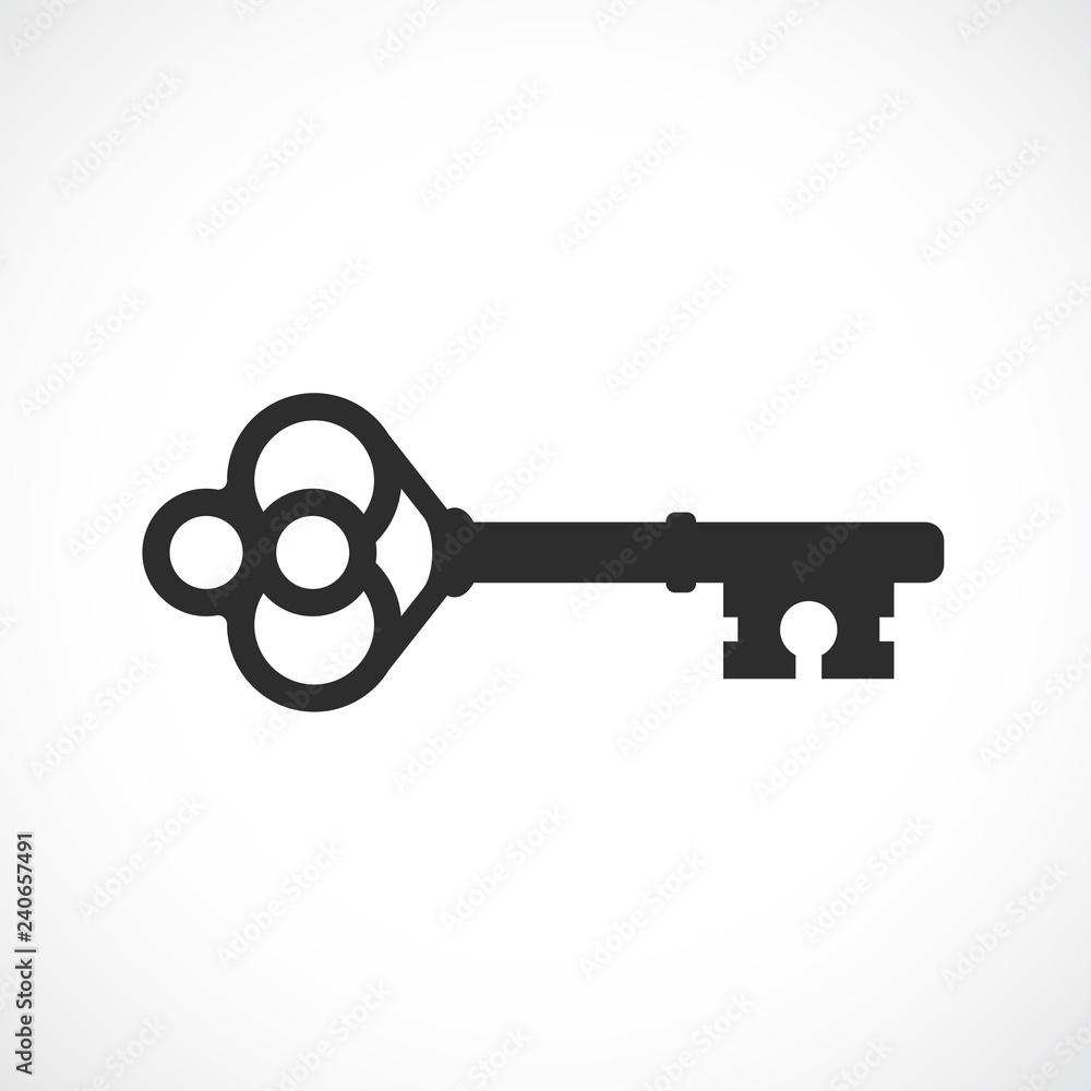 Old key vector icon Old key vector icon