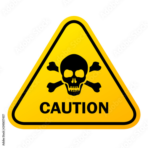 Caution triangular vector sign