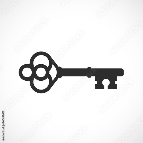 Old key vector icon
