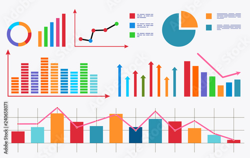 Chart. Analytical data. Vector stock illustration isolated