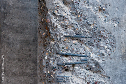 Wallpaper Mural Concrete wall and armature at a construction site. Background. Torontodigital.ca