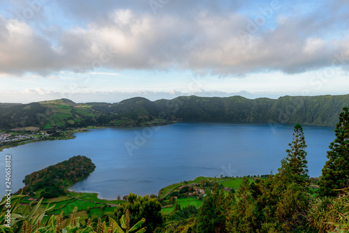 Beautiful View over Sete Cidades Lake, Azores