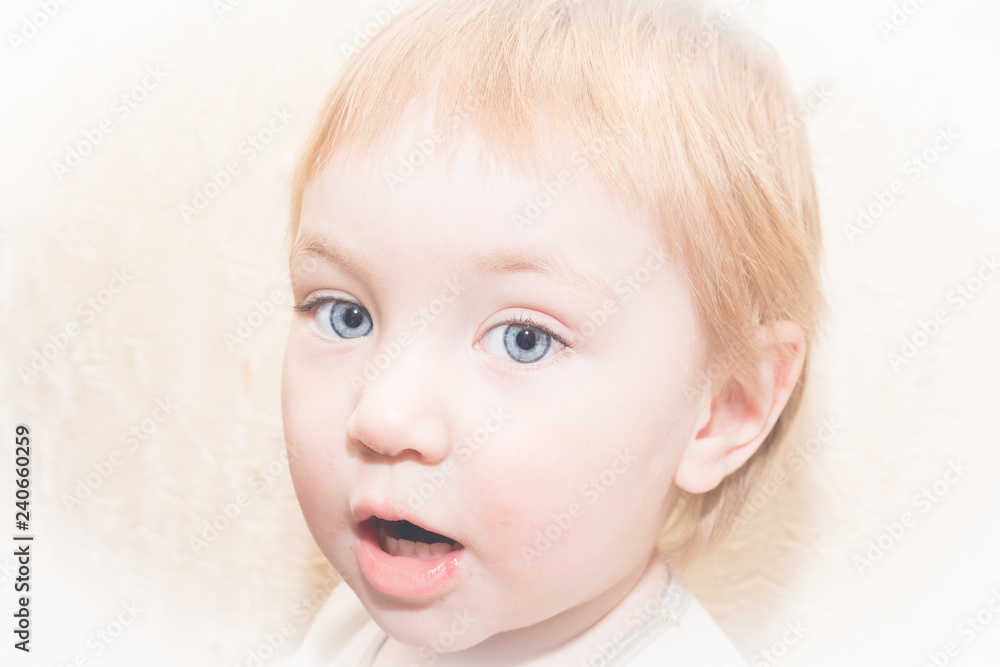 Look of a beautiful girl with big blue eyes. Look of a beautiful girl with big blue eyes.