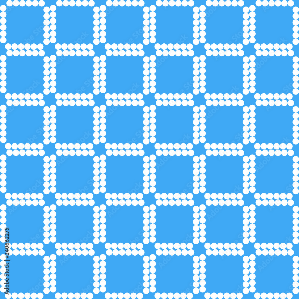 white squares on blue background geometric pattern