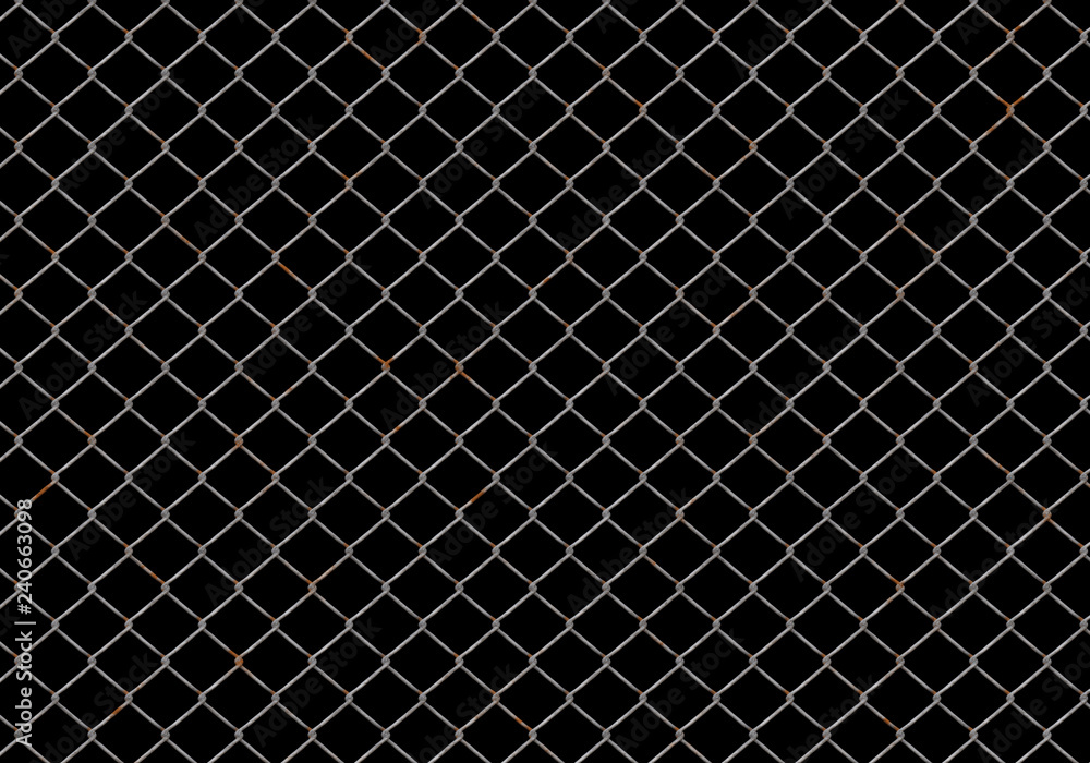 chain link fence with rust on black background chain link fence with rust on black background