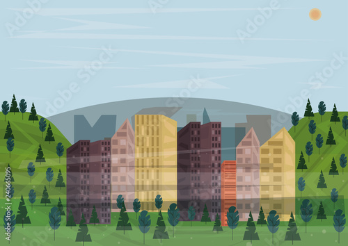 Example of microclimate. A big city in a valley, there is foggy a lot of time