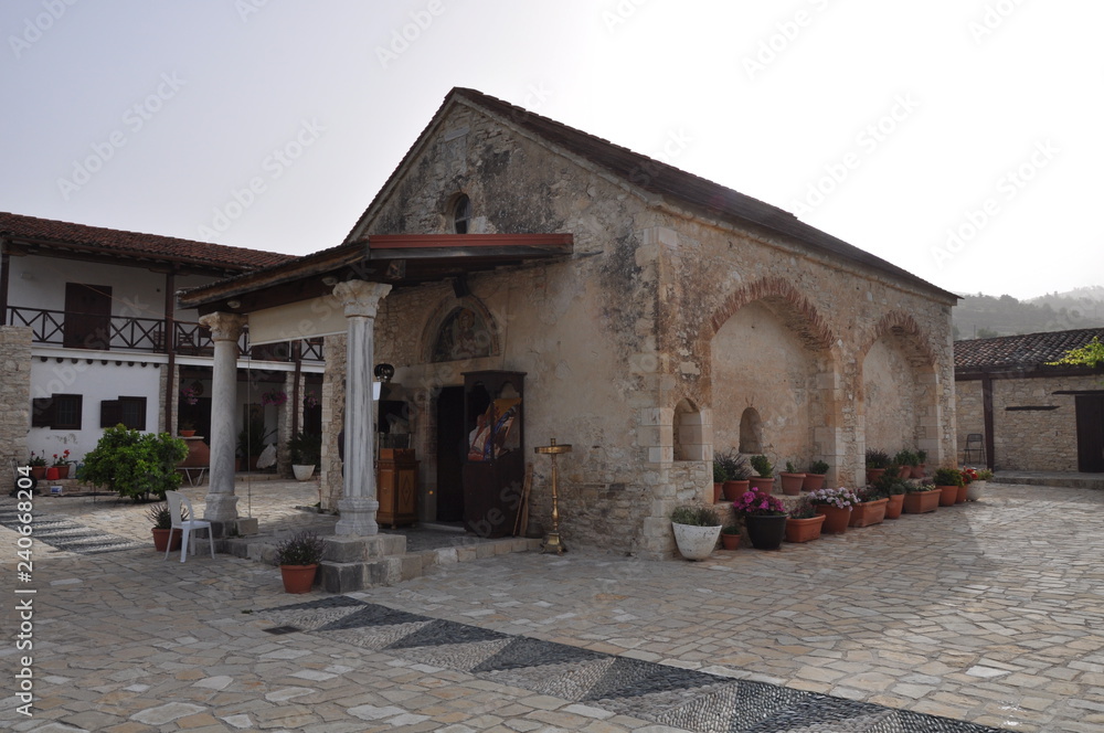 The beautiful Orthodox Moni Amasgou monastery in Cyprus