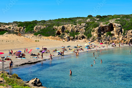 Fototapeta Naklejka Na Ścianę i Meble -  beach (cala mosche) in one of the most beautiful beaches of Sicily, in the Vendicari Natural Reserve syracuse italy