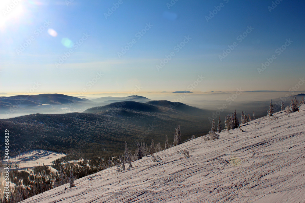 winter landscape in the mountains