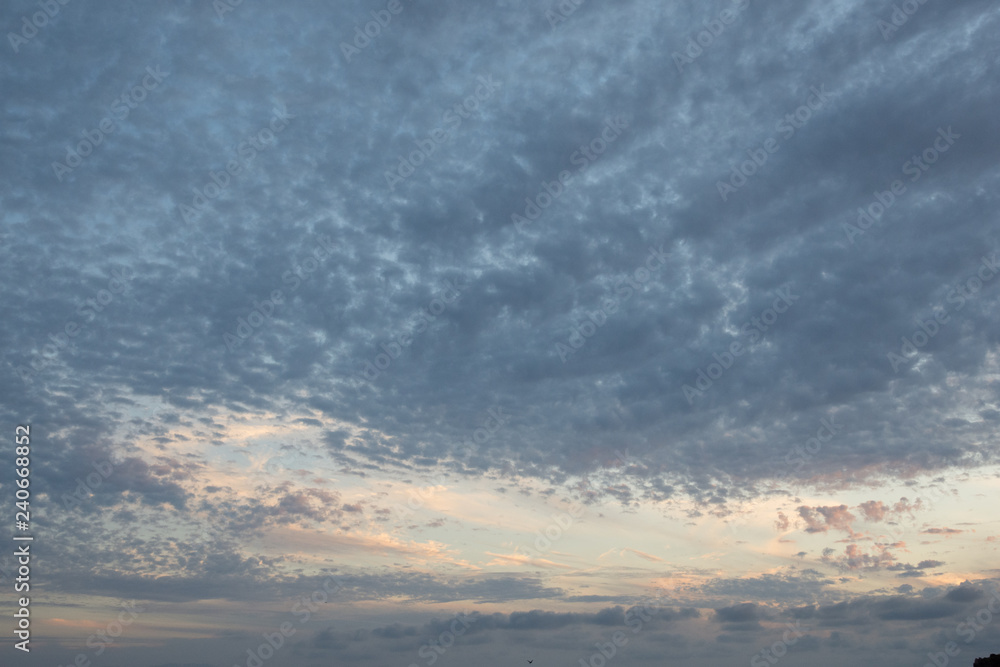 Obraz premium Dramatic cloud formations at sunset near Punta de Mita, near Bucerias Mexico