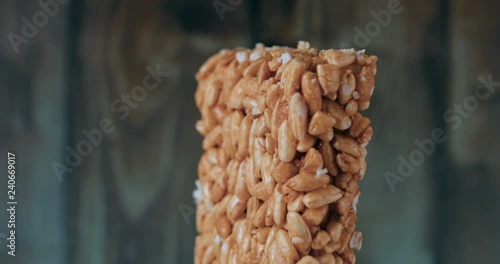 Sweets kozinaki made from sunflower seeds and caramel sugar