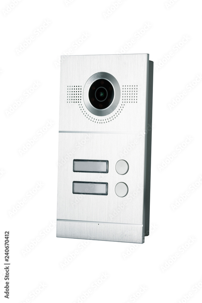Security system intercom isolated on white background Security system intercom isolated on white background