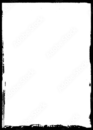 Abstract Decorative Black & White Photo Edge. Type Text Inside, Use as Overlay or for Layer Mask.