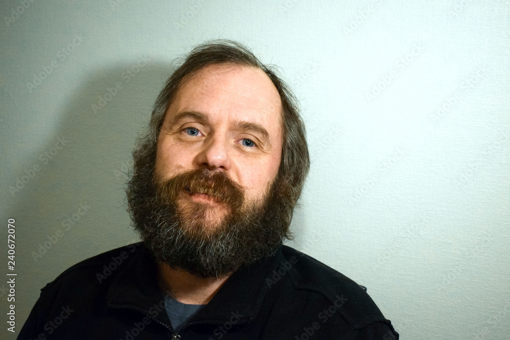 Bearded man 50 years old smiling. Bearded man 50 years old smiling.