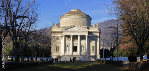 tempio voltiano a como in italia, europa photo