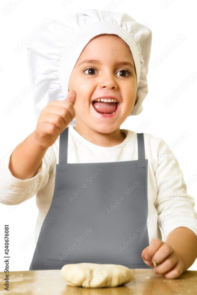 funny happy caucasian girl preparing flour dough to baking in kitchen funny happy caucasian girl preparing flour dough to baking in kitchen