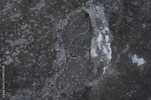 a frozen footprint photo