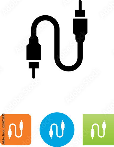 AV Cable Icon - Illustration