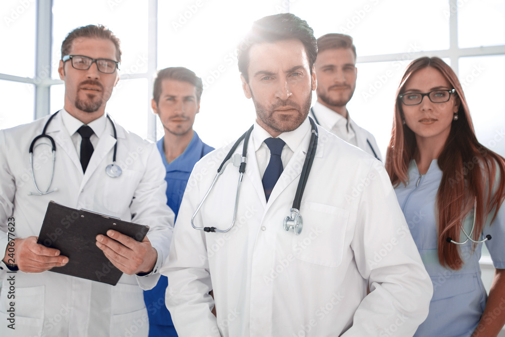 Young doctors looking at camera Young doctors looking at camera