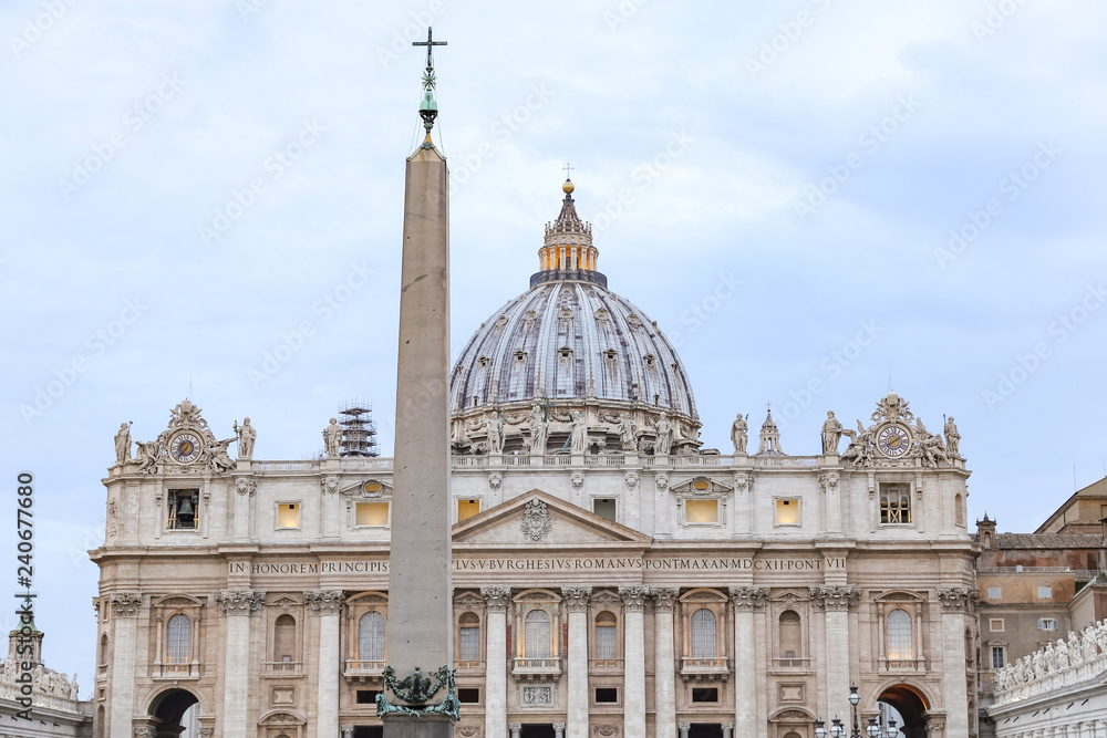 St. Peters Basilica in Vatican City State, Rome, Italy