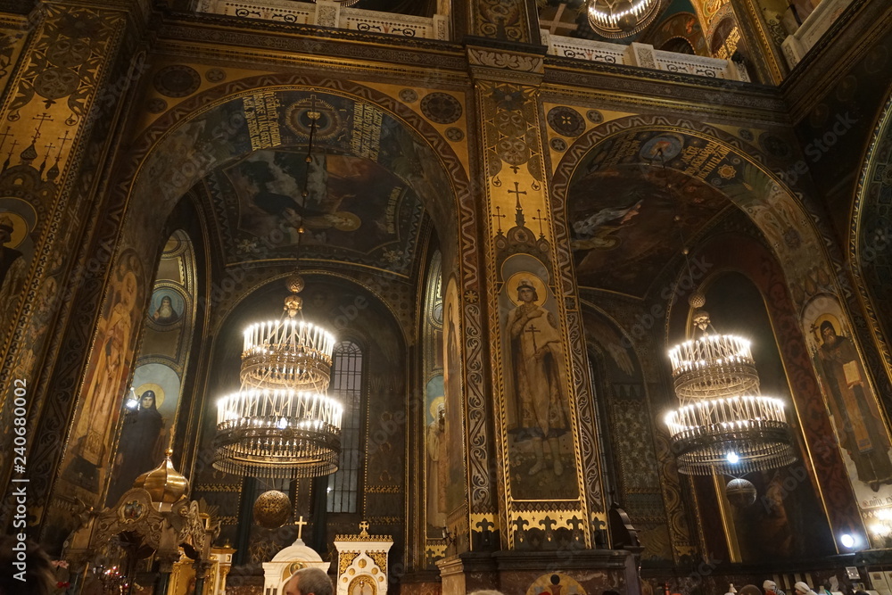 Interior of St. Vladimir's Cathedral in Kiev, Ukraine