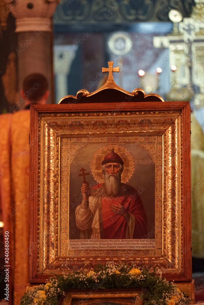 Interior of St. Vladimir's Cathedral in Kiev, Ukraine