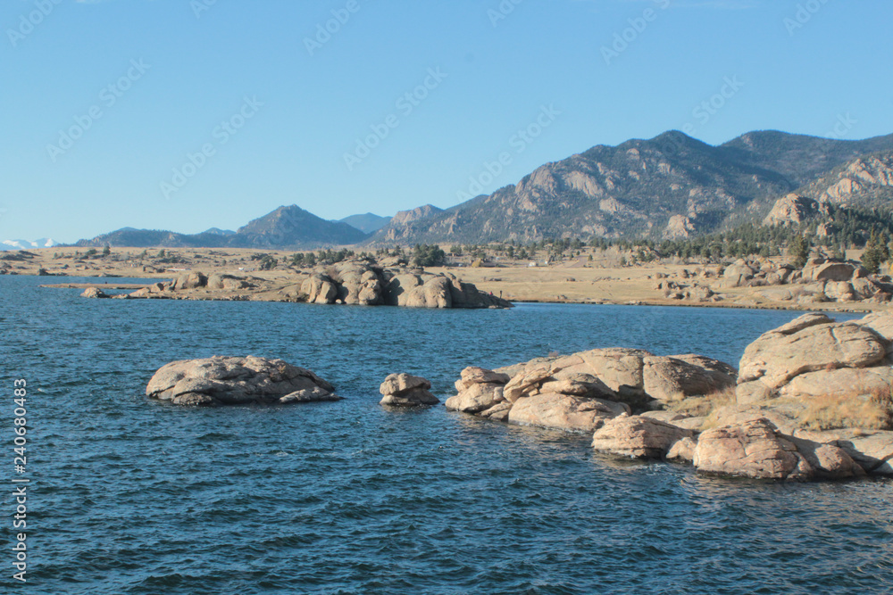 rocks in lake