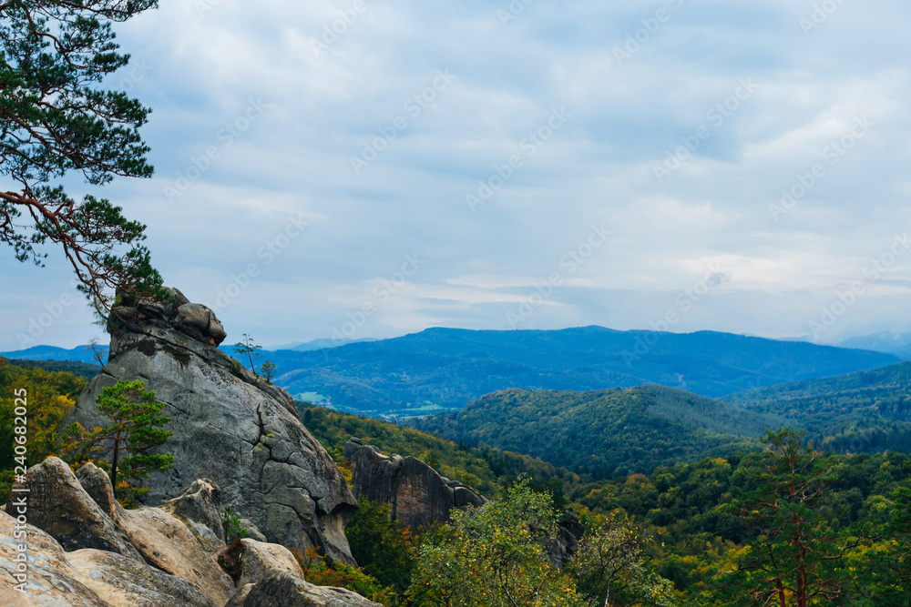 A magnificent view of the mountains and the sky with clouds. in A magnificent view of the mountains and the sky with clouds. in