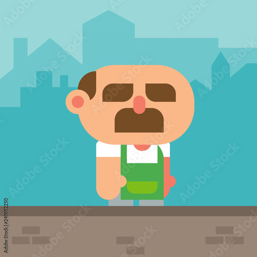 flat design marchand