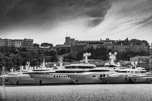 View of Port Hercule in Monaco 