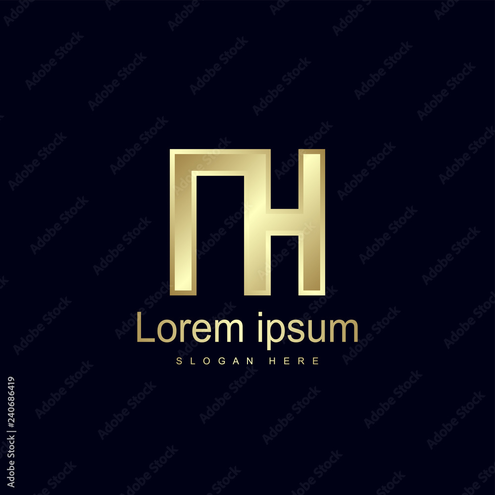 Initial Letter NH Logo Template Vector Design Initial Letter NH Logo Template Vector Design