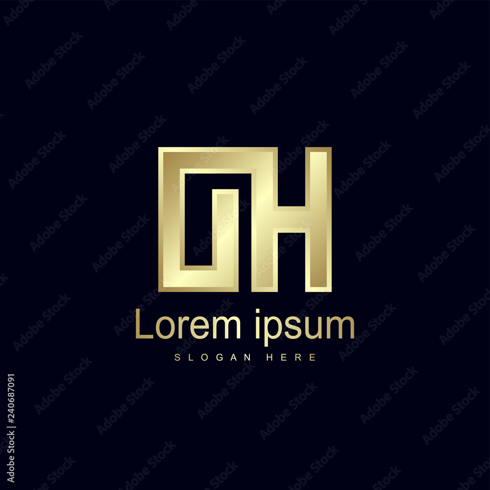 Initial Letter OH Logo Template Vector Design Initial Letter OH Logo Template Vector Design