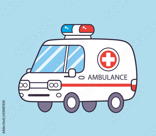 Ambulance car vector