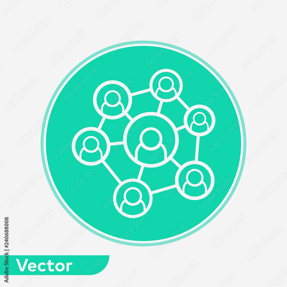 Social network vector icon sign symbol Social network vector icon sign symbol