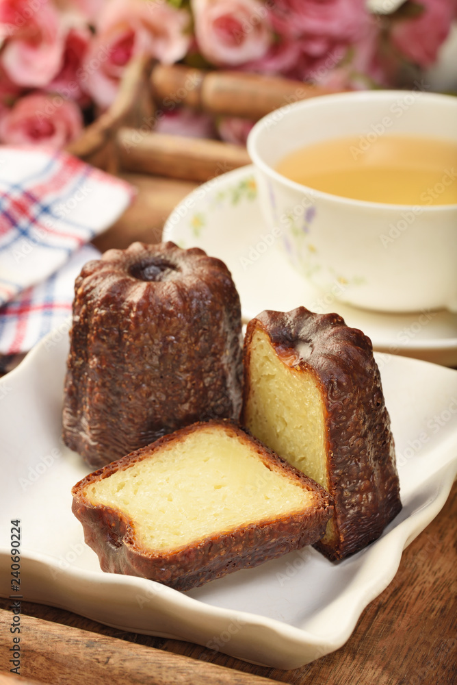 Canele cake - traditional French sweet dessert Canele cake - traditional French sweet dessert