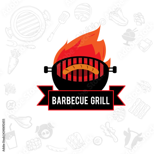 barbecue grill logo icon graphic buffet restaurant