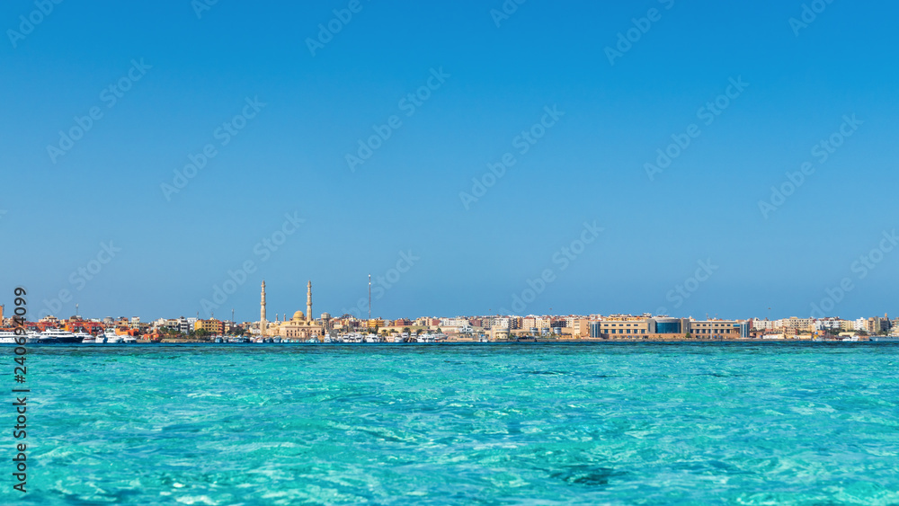  Ägypten Urlaub Hurghada Skyline 