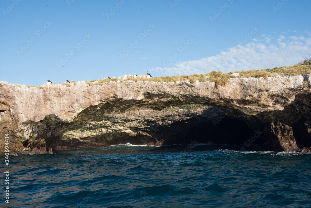 Fototapeta premium Rock formations on the Islas Marietas in Bucerias Bay, Mexico